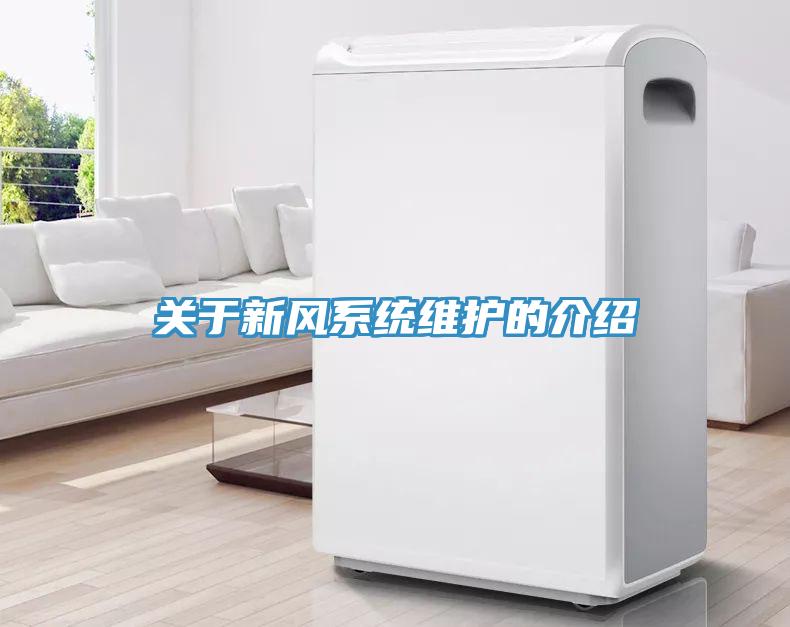 關(guān)于新風(fēng)系統(tǒng)維護的介紹