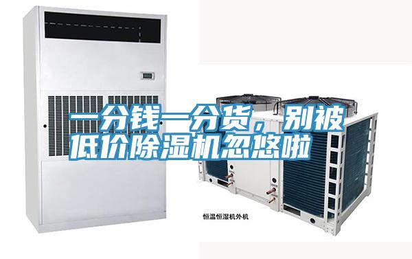 一分錢一分貨，別被低價除濕機忽悠啦