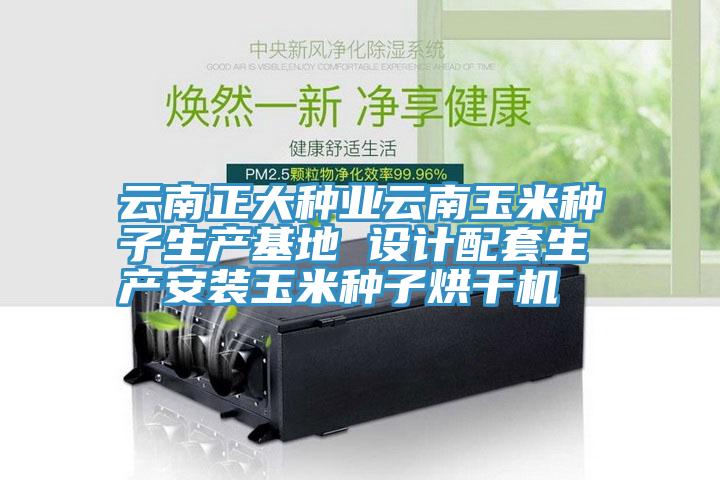 云南正大種業(yè)云南玉米種子生產(chǎn)基地 設計配套生產(chǎn)安裝玉米種子烘干機