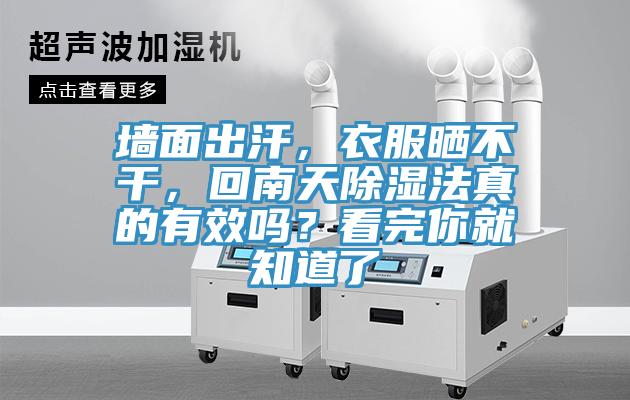 墻面出汗，衣服曬不干，回南天除濕法真的有效嗎？看完你就知道了