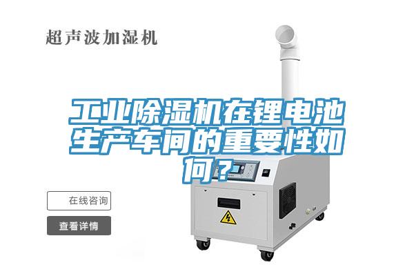 工業(yè)除濕機(jī)在鋰電池生產(chǎn)車(chē)間的重要性如何？