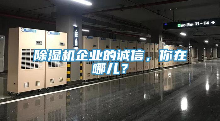 除濕機企業(yè)的誠信，你在哪兒？