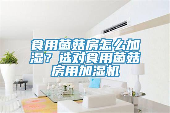 食用菌菇房怎么加濕？選對食用菌菇房用加濕機(jī)