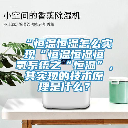 “恒溫恒濕怎么實(shí)現(xiàn)“恒溫恒濕恒氧系統(tǒng)之“恒濕”，其實(shí)現(xiàn)的技術(shù)原理是什么？