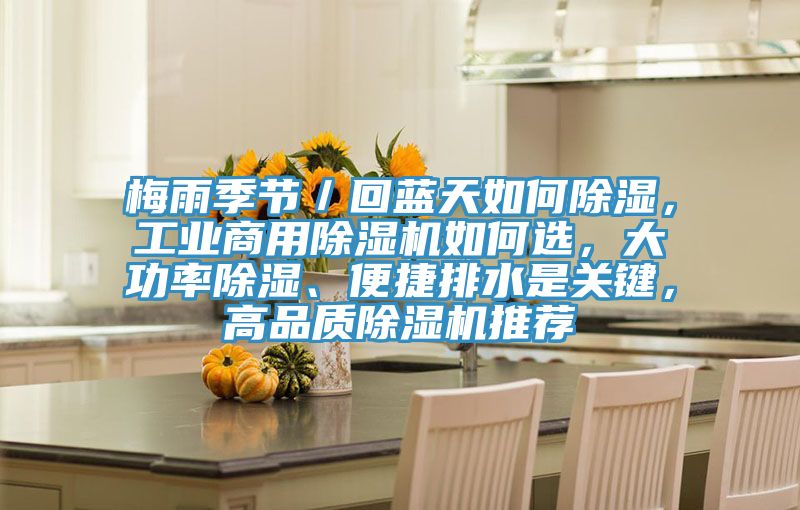 梅雨季節(jié)／回藍(lán)天如何除濕，工業(yè)商用除濕機(jī)如何選，大功率除濕、便捷排水是關(guān)鍵，高品質(zhì)除濕機(jī)推薦