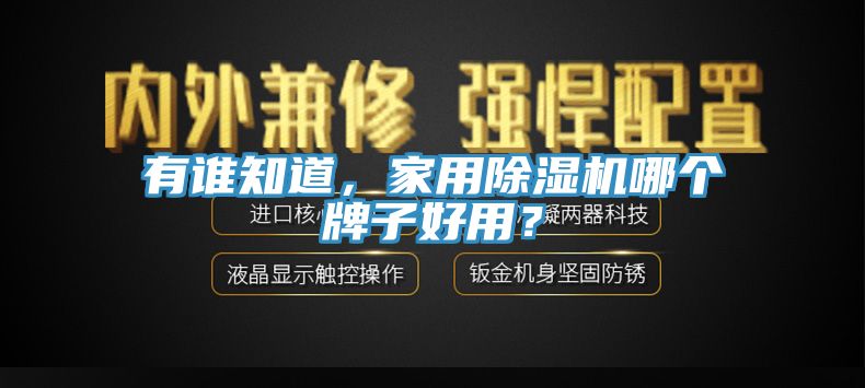 有誰知道，家用除濕機(jī)哪個(gè)牌子好用？