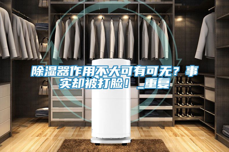 除濕器作用不大可有可無？事實卻被打臉！_重復