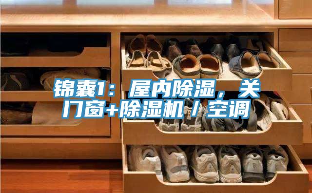 錦囊1：屋內(nèi)除濕，關(guān)門窗+除濕機(jī)／空調(diào)