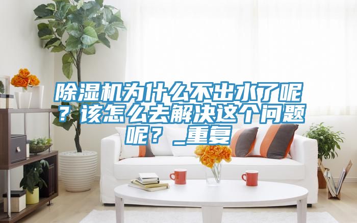 除濕機為什么不出水了呢？該怎么去解決這個問題呢？_重復