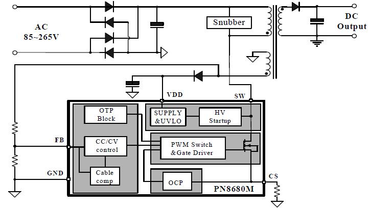 pn8680應(yīng)用電路圖