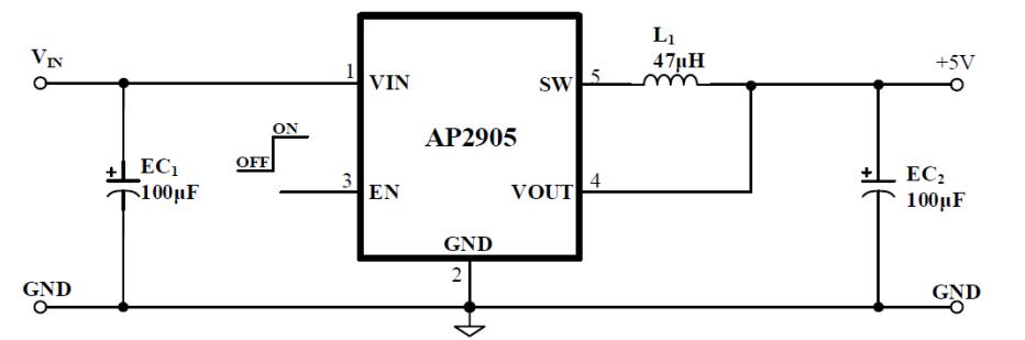 AP2905典型應(yīng)用電路圖