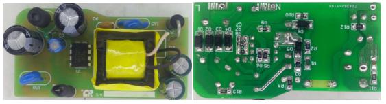12v1a適配器方案DEMO實(shí)物圖